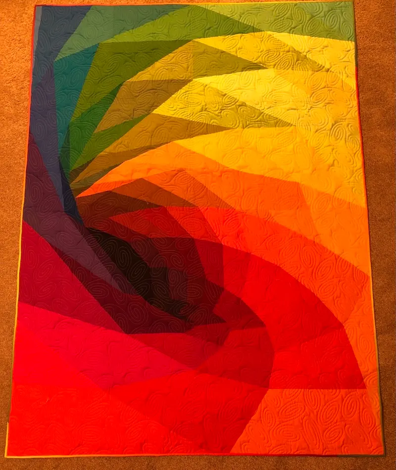 Colorful geometric Legit Kits quilt