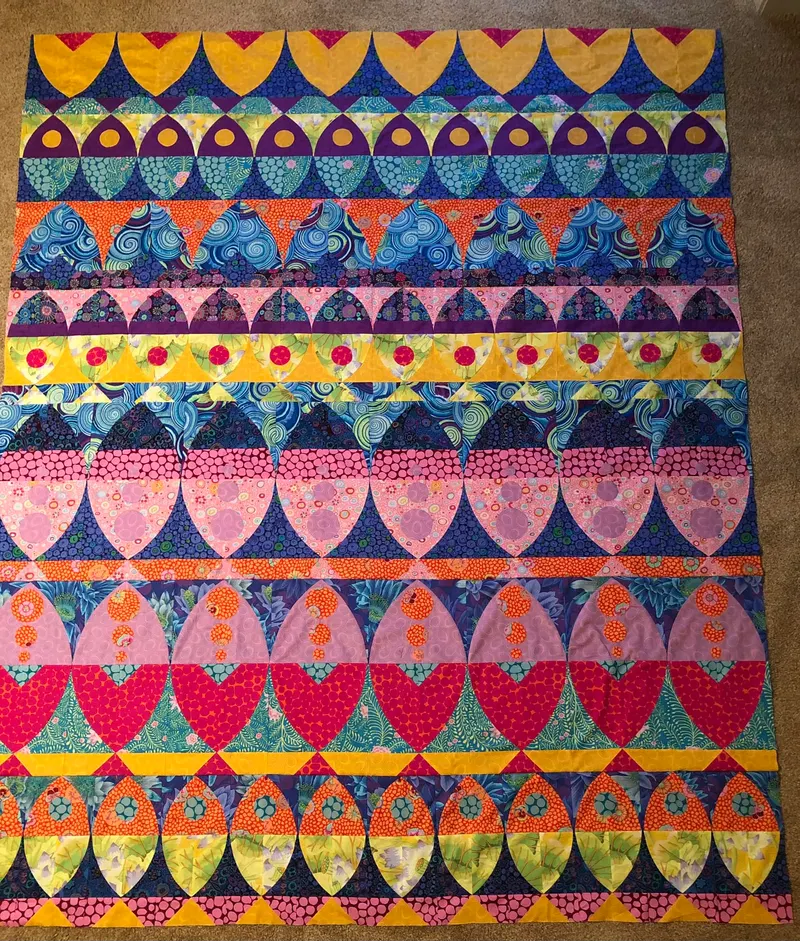 Bright abstract colorful quilt