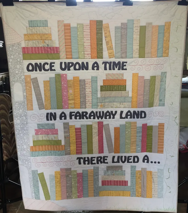 Once Upon a Time fairy tale bookshelf quilt