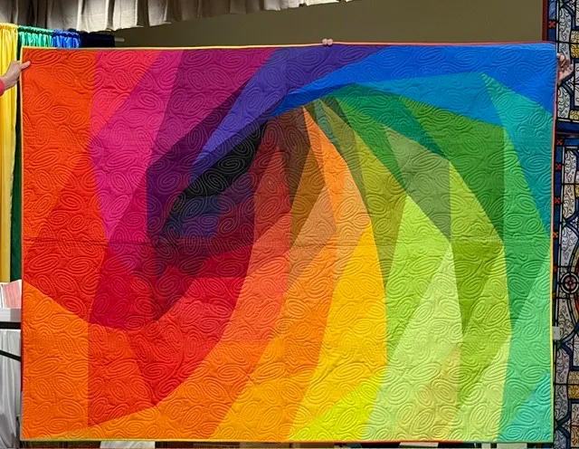 Rainbow color wheel spiral in full spectrum colors
