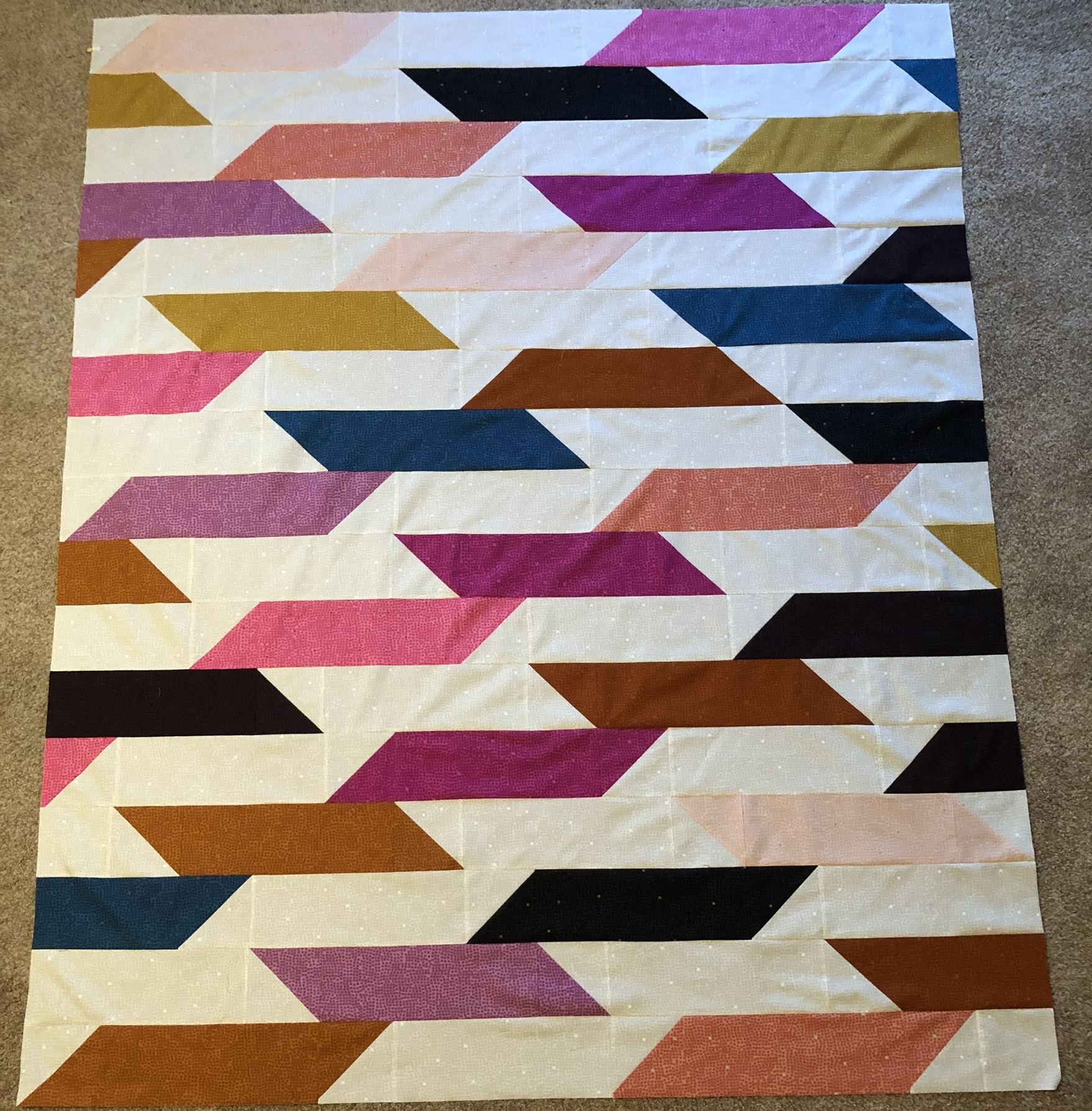 Modern arrow chevron pattern in warm earth tones